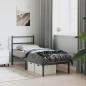 Preview: Bettgestell mit Kopfteil Metall Schwarz 75x190 cm
