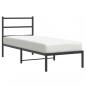 Preview: Bettgestell mit Kopfteil Metall Schwarz 75x190 cm