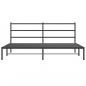 Preview: Bettgestell mit Kopfteil Metall Schwarz 180x200 cm