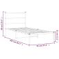 Preview: Bettgestell mit Kopfteil Metall Weiß 90x200 cm