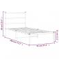 Preview: Bettgestell mit Kopfteil Metall Schwarz 90x190 cm