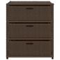 Preview: Gartenschrank Braun 55x59x69 cm Poly Rattan