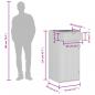 Preview: Gartenschrank Grau 55x55x111 cm Poly Rattan
