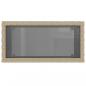 Preview: Garten-Beistelltisch Glasplatte Beige 58x27,5x55 cm Poly Rattan
