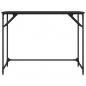 Preview: Schreibtisch Schwarz 100x45x76 cm Holzwerkstoff und Stahl