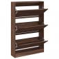 Preview: Schuhschrank Braun Eichen-Optik 80x21x125,5 cm Holzwerkstoff