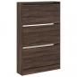 Preview: Schuhschrank Braun Eichen-Optik 80x21x125,5 cm Holzwerkstoff