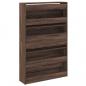 Preview: Schuhschrank Braun Eichen-Optik 80x21x125,5 cm Holzwerkstoff