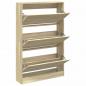Preview: Schuhschrank Sonoma-Eiche 80x21x125,5 cm Holzwerkstoff