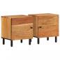 Preview: Nachttische 2 Stk. 40x33x46 cm Massivholz Akazie