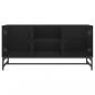Preview: TV-Schrank mit Glastüren Schwarz 102x37x50 cm