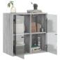 Preview: Wandschrank mit Glastüren Grau Sonoma 68x37x68,5 cm