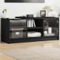 Preview: ARDEBO.de - TV-Schrank mit Glastüren Schwarz 102x37x42 cm