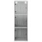 Preview: Wandschrank mit Glastüren Grau Sonoma 35x37x100 cm
