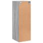 Preview: Wandschrank mit Glastüren Grau Sonoma 35x37x100 cm