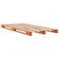 Preview: Palettenbett Wachsbraun 90x200 cm Massivholz Kiefer