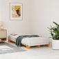 Preview: Palettenbett Wachsbraun 90x200 cm Massivholz Kiefer