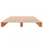 Preview: Palettenbett Wachsbraun 90x200 cm Massivholz Kiefer