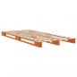 Preview: Palettenbett Wachsbraun 90x200 cm Massivholz Kiefer