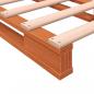 Preview: Palettenbett Wachsbraun 90x200 cm Massivholz Kiefer