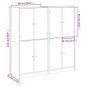 Preview: Bücherschrank mit Türen Schwarz 136x37x142 cm Holzwerkstoff