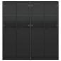 Preview: Bücherschrank mit Türen Schwarz 136x37x142 cm Holzwerkstoff