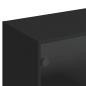 Preview: Bücherschrank mit Türen Schwarz 136x37x142 cm Holzwerkstoff