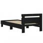 Preview: Bettgestell mit Kopfteil Schwarz 75x190 cm Holzwerkstoff