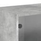 Preview: Wandschränke mit Glastüren 2 Stk. Betongrau 68,5x37x35 cm