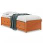 Preview: ARDEBO.de - Tagesbett ohne Matratze Wachsbraun 90x200 cm Massivholz Kiefer