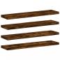 Preview: Wandregale 4 Stk. Räuchereiche 40x10x1,5 cm Holzwerkstoff