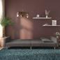 Preview: Schlafsofa 2-Sitzer mit 2 Kissen Dunkelgrau Stoff