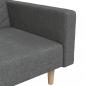 Preview: Schlafsofa 2-Sitzer mit 2 Kissen Dunkelgrau Stoff