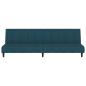 Preview: Schlafsofa 2-Sitzer Blau Samt