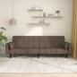 Preview: ARDEBO.de - Schlafsofa 2-Sitzer mit 2 Kissen Taupe Stoff