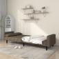 Preview: Schlafsofa 2-Sitzer mit 2 Kissen Taupe Stoff
