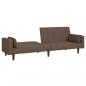 Preview: Schlafsofa 2-Sitzer mit 2 Kissen Taupe Stoff