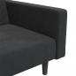 Preview: Schlafsofa 2-Sitzer mit 2 Kissen Schwarz Samt