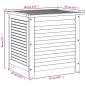 Preview: Gartenbox mit Lüftungsschlitzen 60x50x56 cm Massivholz Akazie