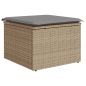 Preview: 4-tlg. Garten-Sofagarnitur mit Kissen Beige Poly Rattan