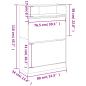 Preview: Schuhschrank mit 2 Klappen Räuchereiche 80x34x116 cm