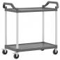 Preview: Rollwagen mit 2 Etagen Grau 99x50x97 cm Aluminium