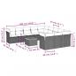 Preview: 12-tlg. Garten-Sofagarnitur mit Kissen Schwarz Poly Rattan