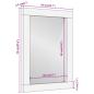 Preview: Badspiegel 50x70x2,5 cm Massivholz Akazie und Glas