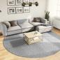 Preview: ARDEBO.de - Shaggy-Teppich PAMPLONA Hochflor Modern Grau Ø 280 cm