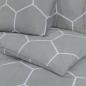 Preview: Bettwäsche-Set Grau 200x200 cm Baumwolle