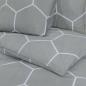 Preview: Bettwäsche-Set Grau 200x200 cm Baumwolle