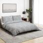 Preview: Bettwäsche-Set Grau 200x200 cm Baumwolle