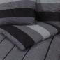 Preview: Bettwäsche-Set Dunkelgrau 220x240 cm Baumwolle