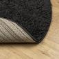 Preview: Shaggy-Teppich PAMPLONA Hochflor Modern Schwarz Ø 240 cm